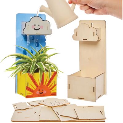 Set de Pots de Fleurs Enfants Pluvieux en Bois - Pots Set de Pots de Fleurs Enfants Pluvieux en Bois - Pots