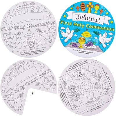 Kit de Coloration pour Enfants Baker Ross - Roues d'Histoires pour Première Communion Kit de Coloration pour Enfants Baker Ross - Roues d'Histoires pour Première Communion