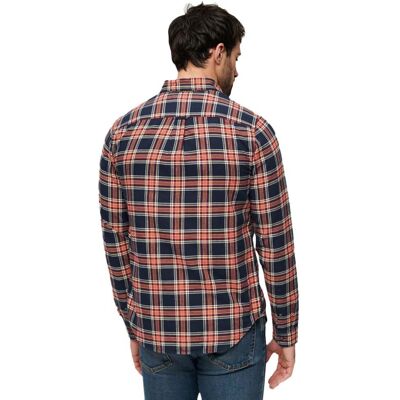 Superdry M4010737A Camisa casual de algodão azul marinho - Casual Superdry M4010737A Camisa casual de algodão azul marinho - Casual