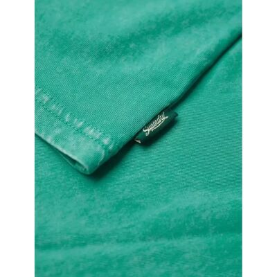 Superdry M1011907A Zielony swobodny T-shirt z krótkim rękawem Superdry M1011907A Zielony swobodny T-shirt z krótkim rękawem