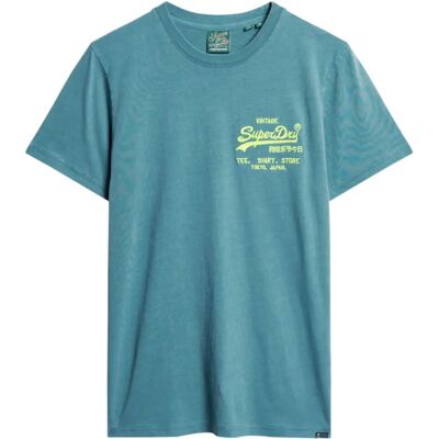 Superdry Neon Vl T-Shirt mit Kurzarm (M1011922A) - hydro blau Superdry Neon Vl T-Shirt mit Kurzarm (M1011922A) - hydro blau
