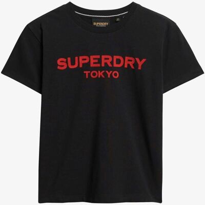 Superdry W1011374A Casual Βαμβακερό T-shirt - T-shirt Superdry W1011374A Casual Βαμβακερό T-shirt - T-shirt