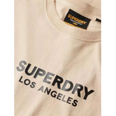 Superdry M1012035A Camiseta casual de algodão bege - T-shirt Superdry M1012035A Camiseta casual de algodão bege - T-shirt