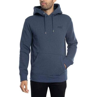 Superdry Essential Logo Hoodie (M2013110A) - blu heritage marl Superdry Essential Logo Hoodie (M2013110A) - blu heritage marl