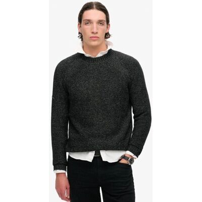 Superdry Schwarzer Casual Raglan Pullover - Herren XL Superdry Schwarzer Casual Raglan Pullover - Herren XL