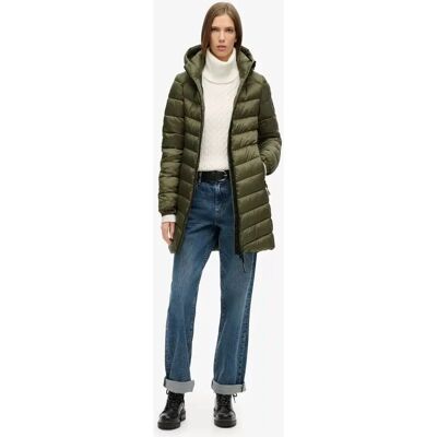 Superdry Fuji Quilted Jacket with Hood pale olive green Superdry Fuji Quilted Jacket with Hood pale olive green