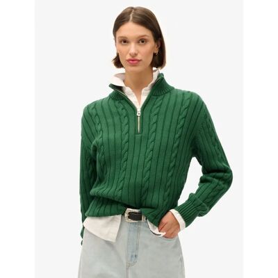 Superdry Rugby Henley Pullover - Strickpullover - Waldgrün Superdry Rugby Henley Pullover - Strickpullover - Waldgrün