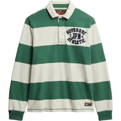 Superdry Vintage Athletic Rugby Shirt - Grün/Weiß - Rugby-Shirt Superdry Vintage Athletic Rugby Shirt - Grün/Weiß - Rugby-Shirt