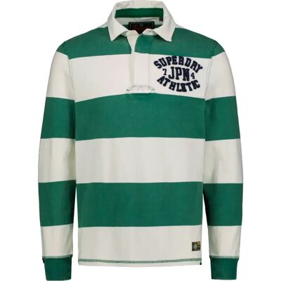 Camicia da rugby vintage Superdry - Verde/Bianco - Large Camicia da rugby vintage Superdry - Verde/Bianco - Large