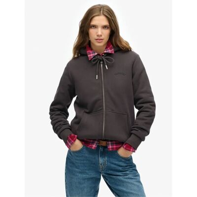 Superdry Modello - Felpa con cappuccio e zip foderata in Borg - Hoodie Superdry Modello - Felpa con cappuccio e zip foderata in Borg - Hoodie