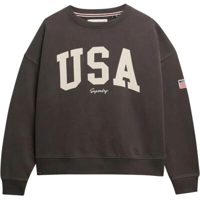 Superdry Donna W2012443A Felpa Oversize con Collo Rotondo - Felpa Superdry Donna W2012443A Felpa Oversize con Collo Rotondo - Felpa