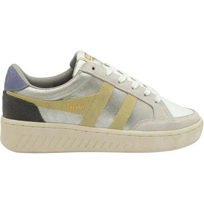 Gola Superslam Blaze Dames Silver Green Sneakers - Sportschoenen Gola Superslam Blaze Dames Silver Green Sneakers - Sportschoenen