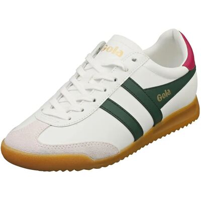 Gola Femmes Baskets en Cuir Blanc et Vert - Sneakers Décontractés - Publicité Gola Femmes Baskets en Cuir Blanc et Vert - Sneakers Décontractés - Publicité