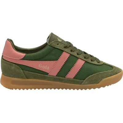 Gola Tornado Military Green Coral Pink Trainers - Sneakers Gola Tornado Military Green Coral Pink Trainers - Sneakers