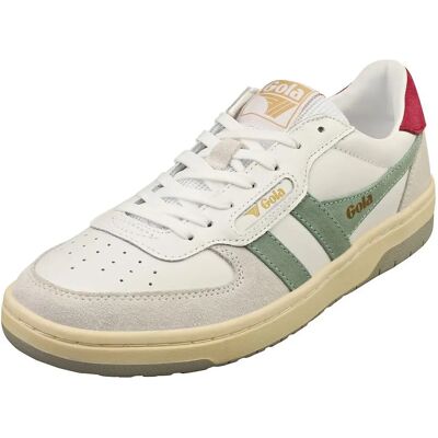 Gola Hawk Damen Mode-Sneaker in Weiß Grün - Schuh Gola Hawk Damen Mode-Sneaker in Weiß Grün - Schuh