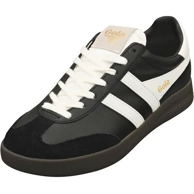 Gola Damen Cyclone Leder-Sneaker - Schwarz/Weiß - UK 5 EU 38 Gola Damen Cyclone Leder-Sneaker - Schwarz/Weiß - UK 5 EU 38