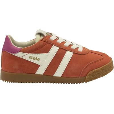Gola Elan Kinder Turnschuhe - Heiße Koralle/naturweißes Wildleder - Junior 4 - Kinder Turnschuhe Gola Elan Kinder Turnschuhe - Heiße Koralle/naturweißes Wildleder - Junior 4 - Kinder Turnschuhe