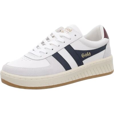 Gola Grandslam Classic Herensneakers - Wit/Navy/Burgundy - Leer,PU,TPR - Mannen Sportschoenen Gola Grandslam Classic Herensneakers - Wit/Navy/Burgundy - Leer,PU,TPR - Mannen Sportschoenen