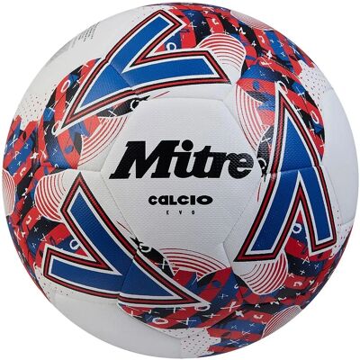 Ballon d'entraînement Mitre Calcio Evo Blanc Taille 4 - Résistant à l'eau - Publicité Ballon d'entraînement Mitre Calcio Evo Blanc Taille 4 - Résistant à l'eau - Publicité