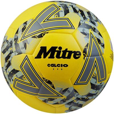 Ballon d'entraînement Mitre Calcio Evo taille 4 - Jaune - Publicité Ballon d'entraînement Mitre Calcio Evo taille 4 - Jaune - Publicité