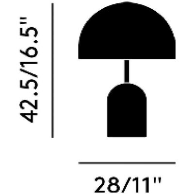 Tom Dixon Bell Table Lamp - Steel - Designer Tom Dixon Bell Table Lamp - Steel - Designer