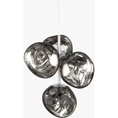Tom Dixon Melt Mini Chandelier - Small Silver Pendant Light Tom Dixon Melt Mini Chandelier - Small Silver Pendant Light