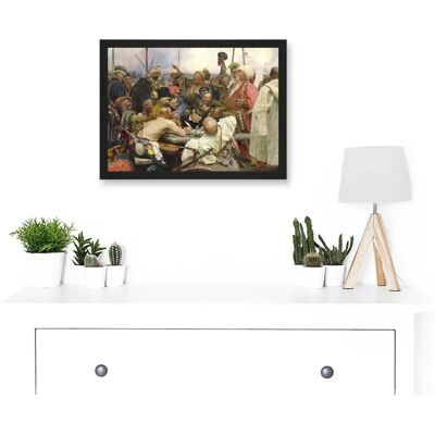 Artery8 - Ilya Yefimovich Repin Cossacks - Framed - Art print Artery8 - Ilya Yefimovich Repin Cossacks - Framed - Art print