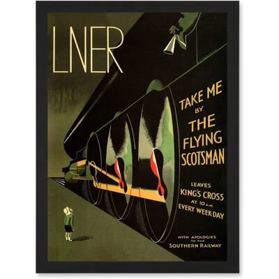 Artery8 - Flying Scotsman - A4 - Black - Wall Art Print Artery8 - Flying Scotsman - A4 - Black - Wall Art Print