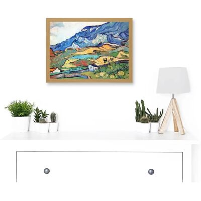 Artery8 - Vincent Van Gogh Les Alpilles - A4 - Framed Wall Art Artery8 - Vincent Van Gogh Les Alpilles - A4 - Framed Wall Art