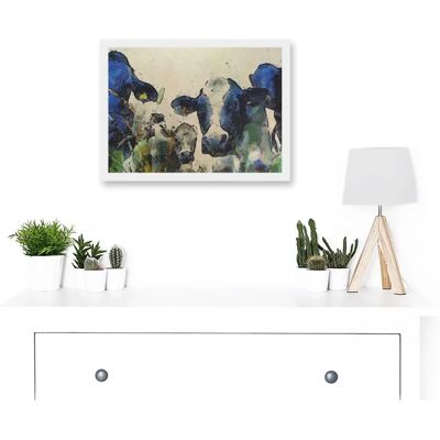 Artery8 - Nature Cow Artwork - A4 - Framed - Wall Art Print Artery8 - Nature Cow Artwork - A4 - Framed - Wall Art Print