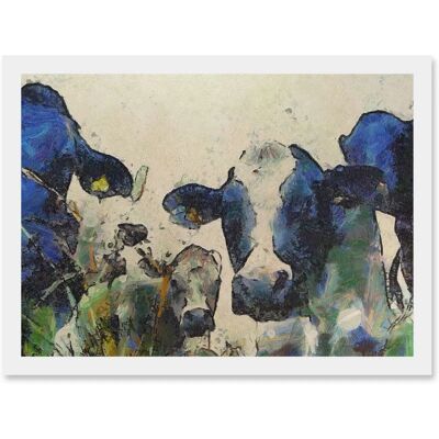 Artery8 - Nature Cow Artwork - A4 - Framed - Wall Art Print Artery8 - Nature Cow Artwork - A4 - Framed - Wall Art Print