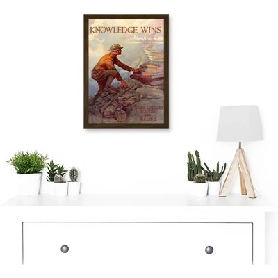 Artery8 - WorldKnowledgeWar - A4 - Brown - Framed wall art Artery8 - WorldKnowledgeWar - A4 - Brown - Framed wall art
