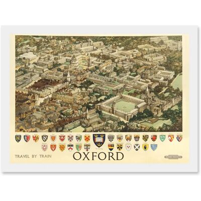 Artery8 - Travel Train Oxford - UK Crest - Wall art Artery8 - Travel Train Oxford - UK Crest - Wall art