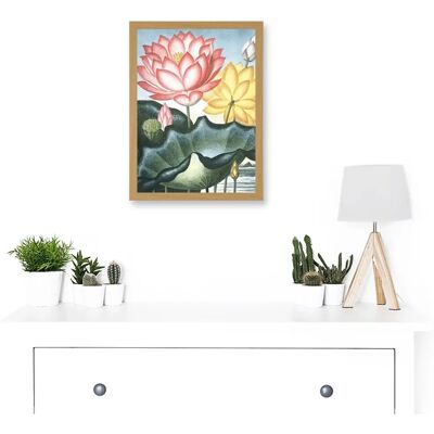 Artery8 - Flowers Lotus Sacred Egyptian Bean Artwork - A4 - Wall Art Artery8 - Flowers Lotus Sacred Egyptian Bean Artwork - A4 - Wall Art