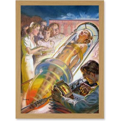 Artery8 - Vintage SciFi Neo Plastic Woman - Android Artwork - Wall Art Artery8 - Vintage SciFi Neo Plastic Woman - Android Artwork - Wall Art