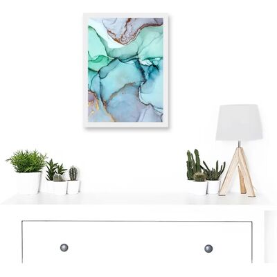 Artery8 - Abstract Paint - Green Blue Purple - Wall Art Artery8 - Abstract Paint - Green Blue Purple - Wall Art