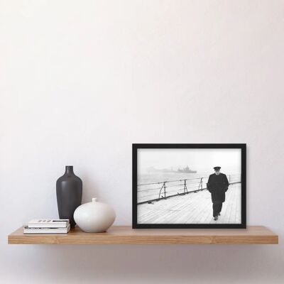 Artery8 - Churchill WW2 Deck Ship - A4 - Framed Wall Art Artery8 - Churchill WW2 Deck Ship - A4 - Framed Wall Art