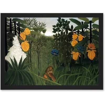 Artery8 - The Repast Of The Lion - A4 - Black Frame - Framed Wall Art Artery8 - The Repast Of The Lion - A4 - Black Frame - Framed Wall Art