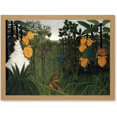 Artery8 - Henri Rousseau The Repast Of The Lion - A4 - Framed Print Artery8 - Henri Rousseau The Repast Of The Lion - A4 - Framed Print