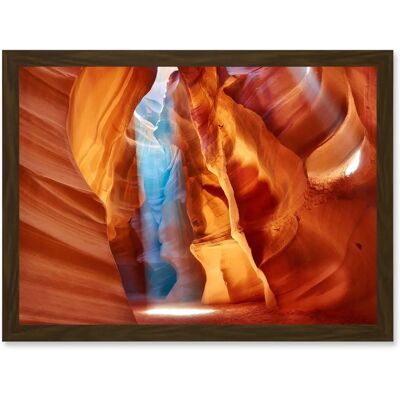 Artery8 - Photo Geology Antelope Canyon - Brown - A4 - Framed Wall Art Artery8 - Photo Geology Antelope Canyon - Brown - A4 - Framed Wall Art