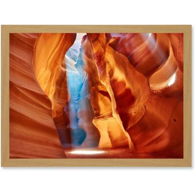 Artery8 Photo Geology Antelope Canyon - A4 - Framed - Wall Art Artery8 Photo Geology Antelope Canyon - A4 - Framed - Wall Art