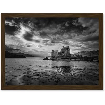 Artery8 - Eilean Donan Castle - Brown - Wall Art Print Artery8 - Eilean Donan Castle - Brown - Wall Art Print