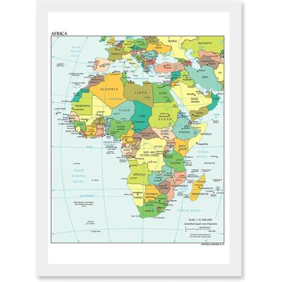 Artery8 - Political Map 2012 Africa - A4 - Framed Wall Art Artery8 - Political Map 2012 Africa - A4 - Framed Wall Art