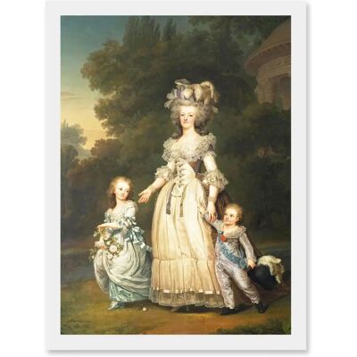 Artery8 - Doomed Queen Marie Antoinette - White - A4 - Framed Wall Art Artery8 - Doomed Queen Marie Antoinette - White - A4 - Framed Wall Art