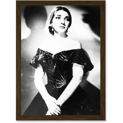 Artery8 Maria Callas Portrait - Black & White - A4 - Art Print Artery8 Maria Callas Portrait - Black & White - A4 - Art Print