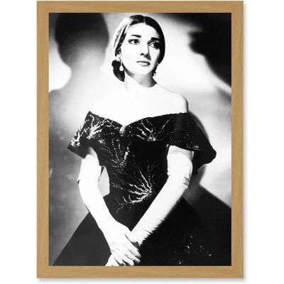 Artery8 - Maria Callas Portrait - Framed - Wall Art Artery8 - Maria Callas Portrait - Framed - Wall Art