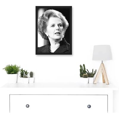 Artery8 - Margaret Thatcher Portrait - Black - A4 - Framed Art print Artery8 - Margaret Thatcher Portrait - Black - A4 - Framed Art print