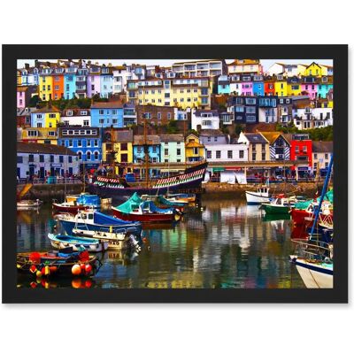Artery8 - Photo Cityscape Brixham - A4 - Framed Wall Art Print Artery8 - Photo Cityscape Brixham - A4 - Framed Wall Art Print