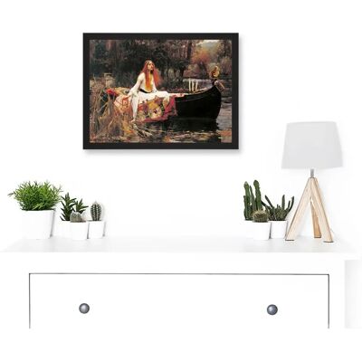 Artery8 The Lady Of Shalott - Black - A4 - Framed - Art Print Artery8 The Lady Of Shalott - Black - A4 - Framed - Art Print
