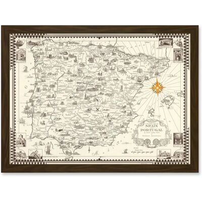 Artery8 - Ernest Dudley Chase Map 1935 - Framed Wall Art Artery8 - Ernest Dudley Chase Map 1935 - Framed Wall Art